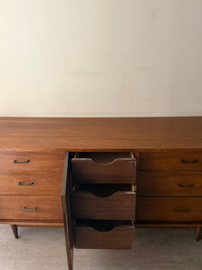 Walnut 9 drawer dresser