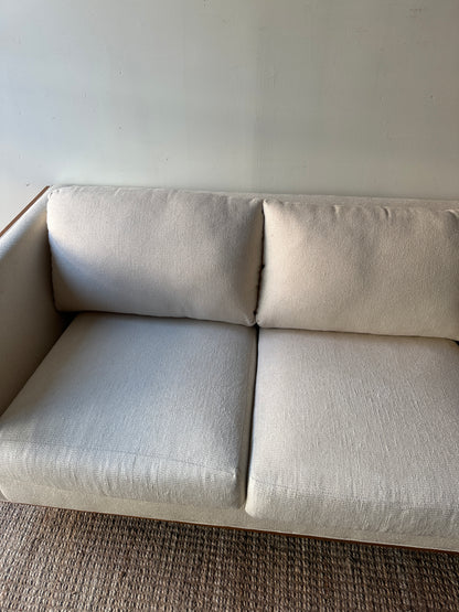 Maurice Villency sofa with wood panels