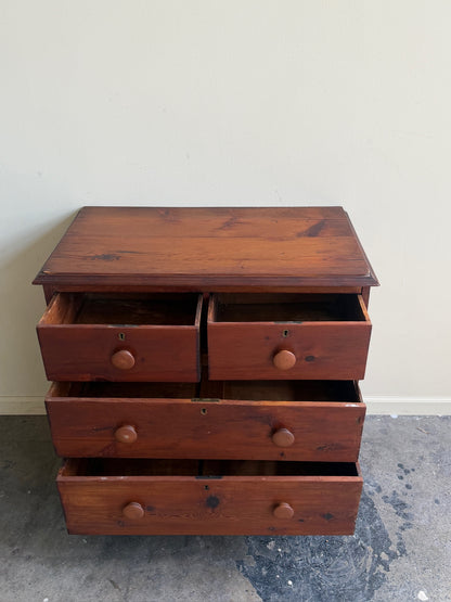 English stained pine dresser