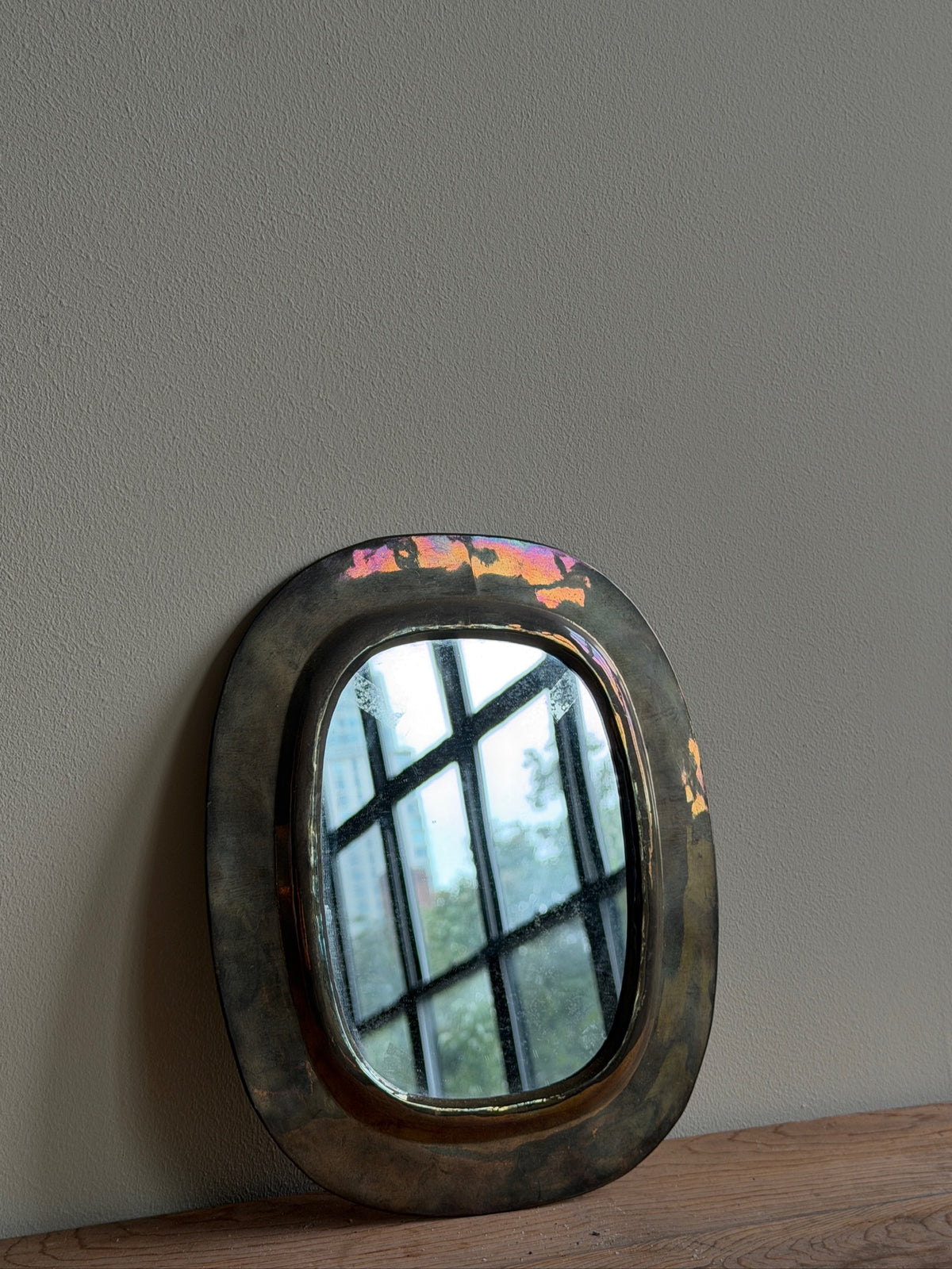 Brass mirror