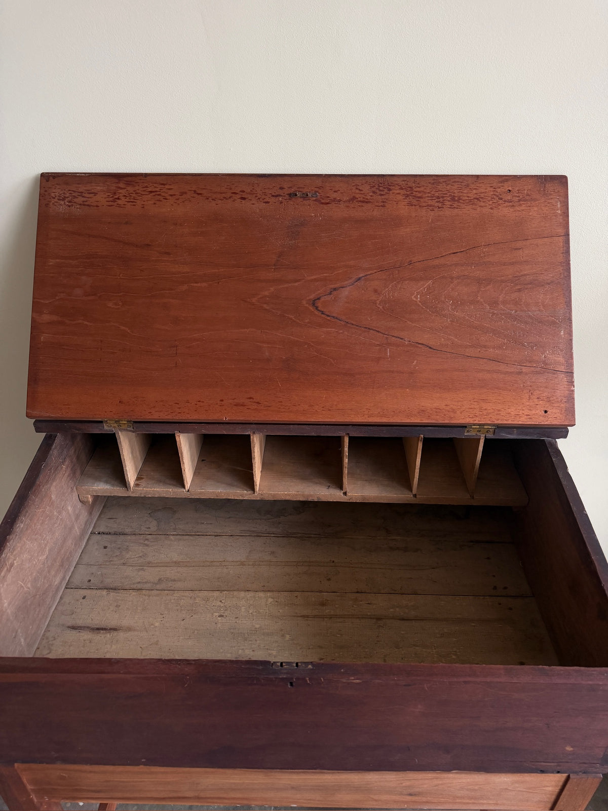 Walnut schoolmaster’s desk