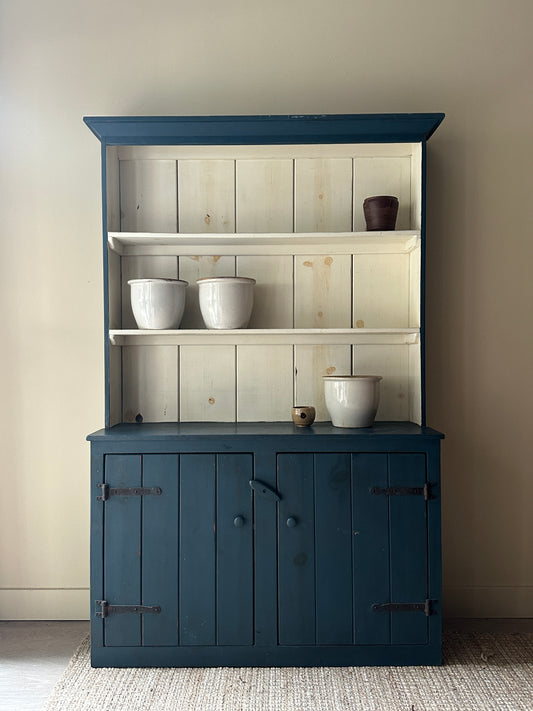 Farmhouse painted blue cupboard
