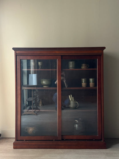 Glass sliding door display case