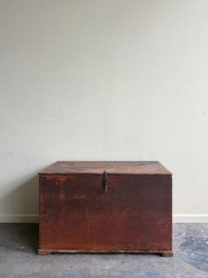 Painted poplar chest