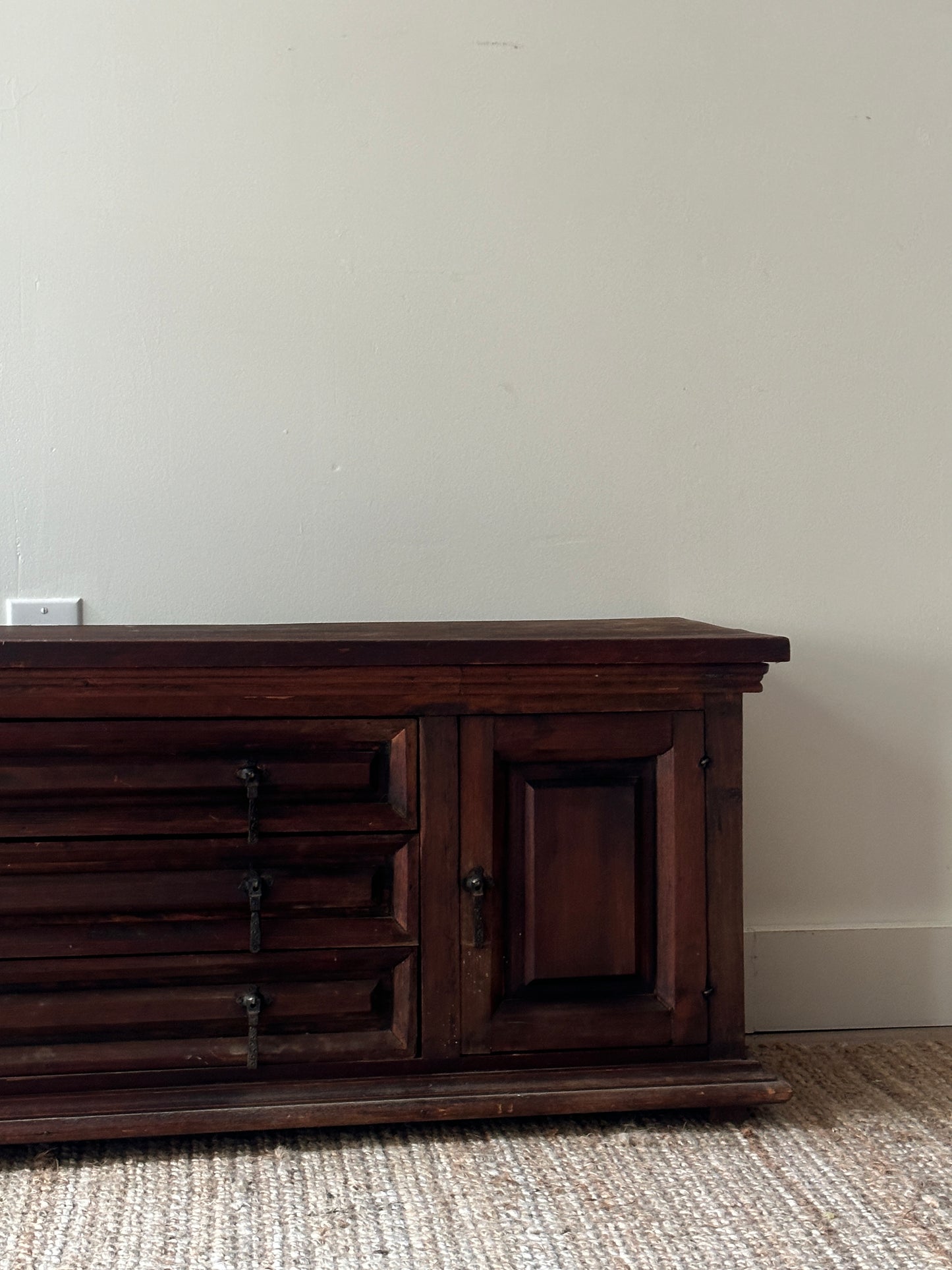 Spanish colonial low credenza