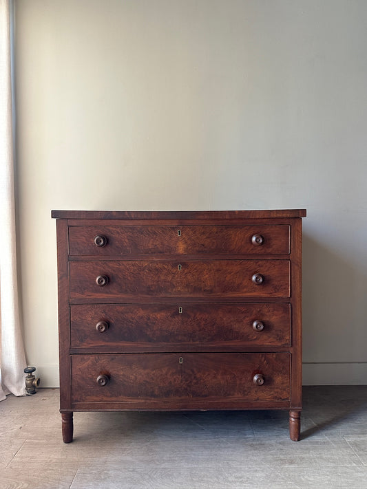 Burled walnut dresser