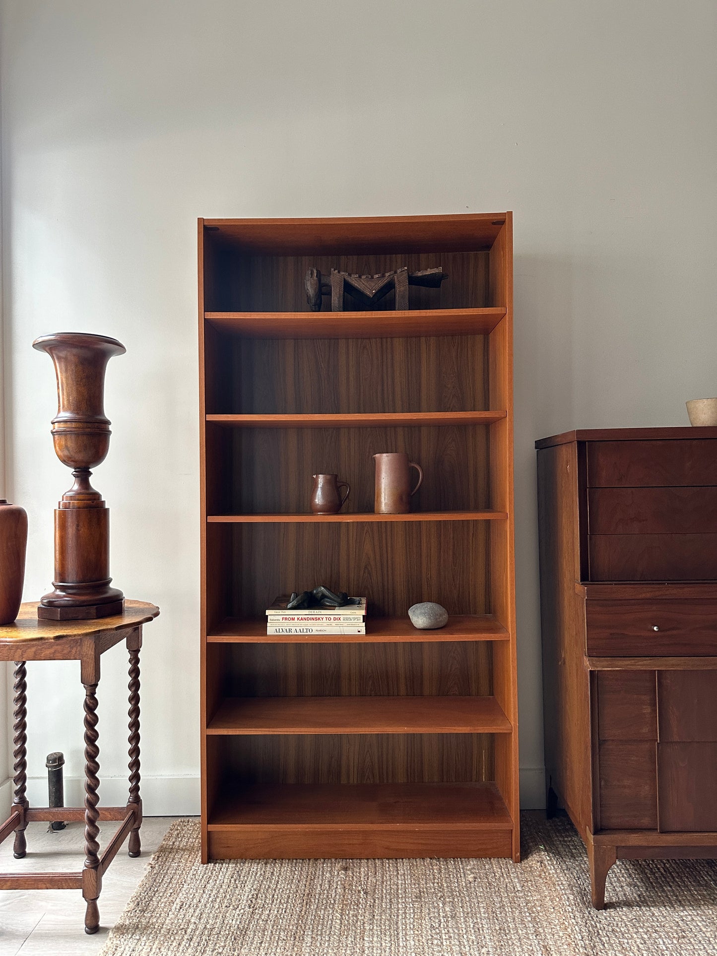 Teak shelves