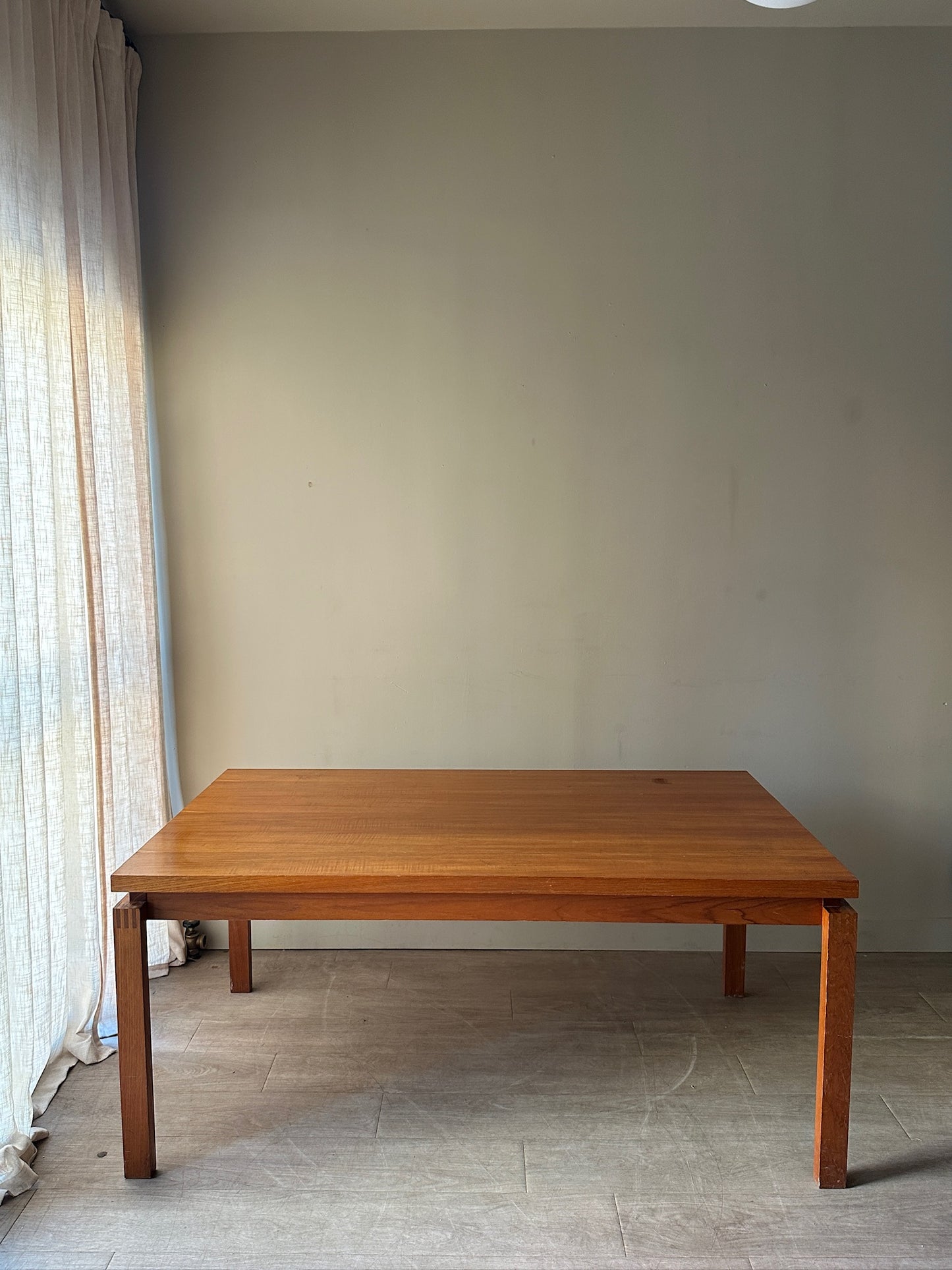 Teak extending dining table