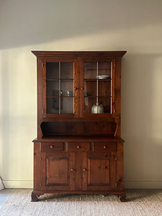 Two Piece Pine Hutch
