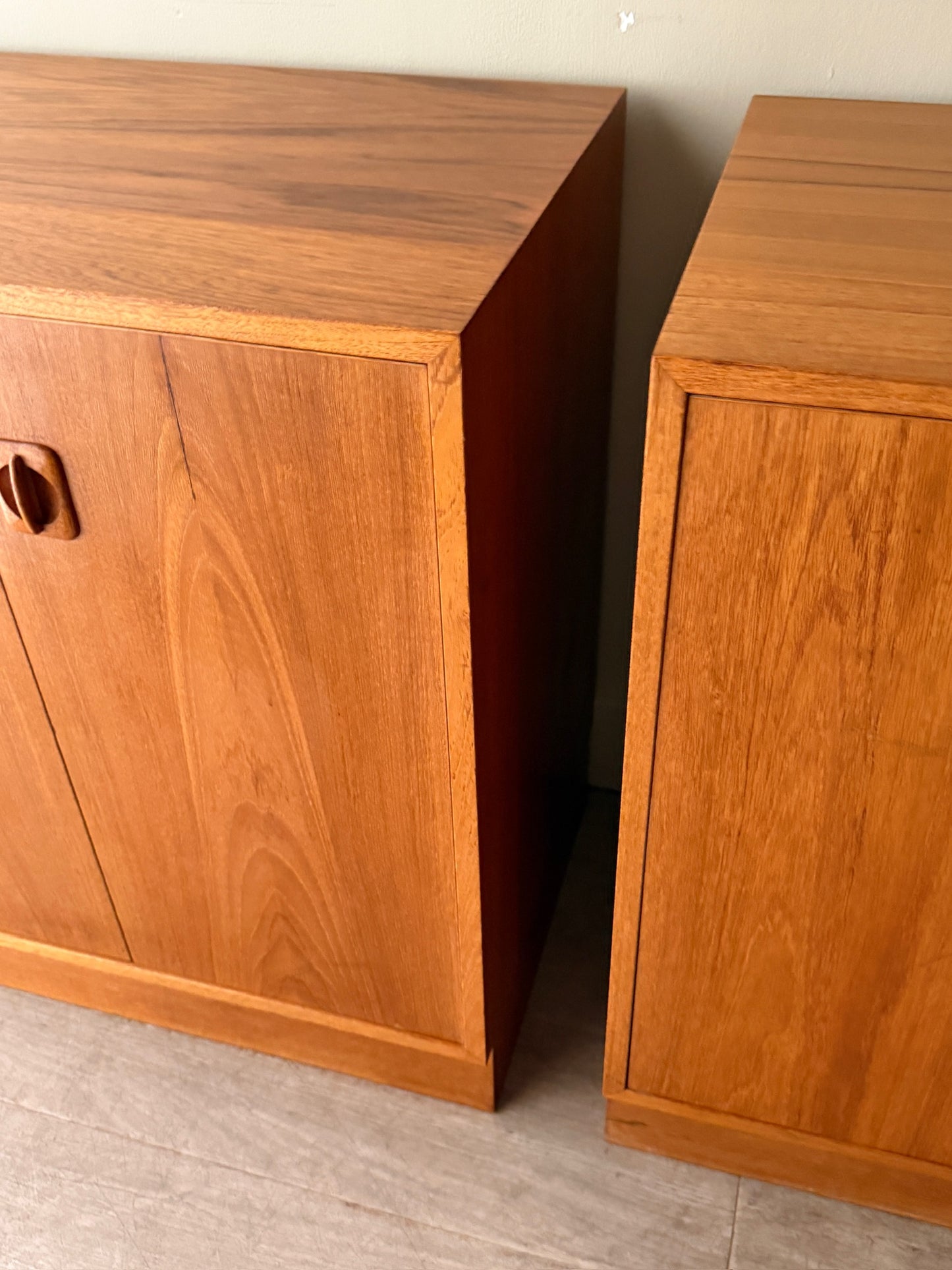 Small Danish teak cabinets. Sold individually.