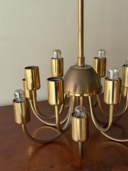 Hans Agne Jakobsson brass chandelier