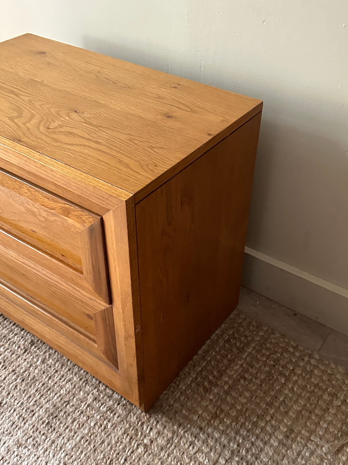 Blonde oak nightstand