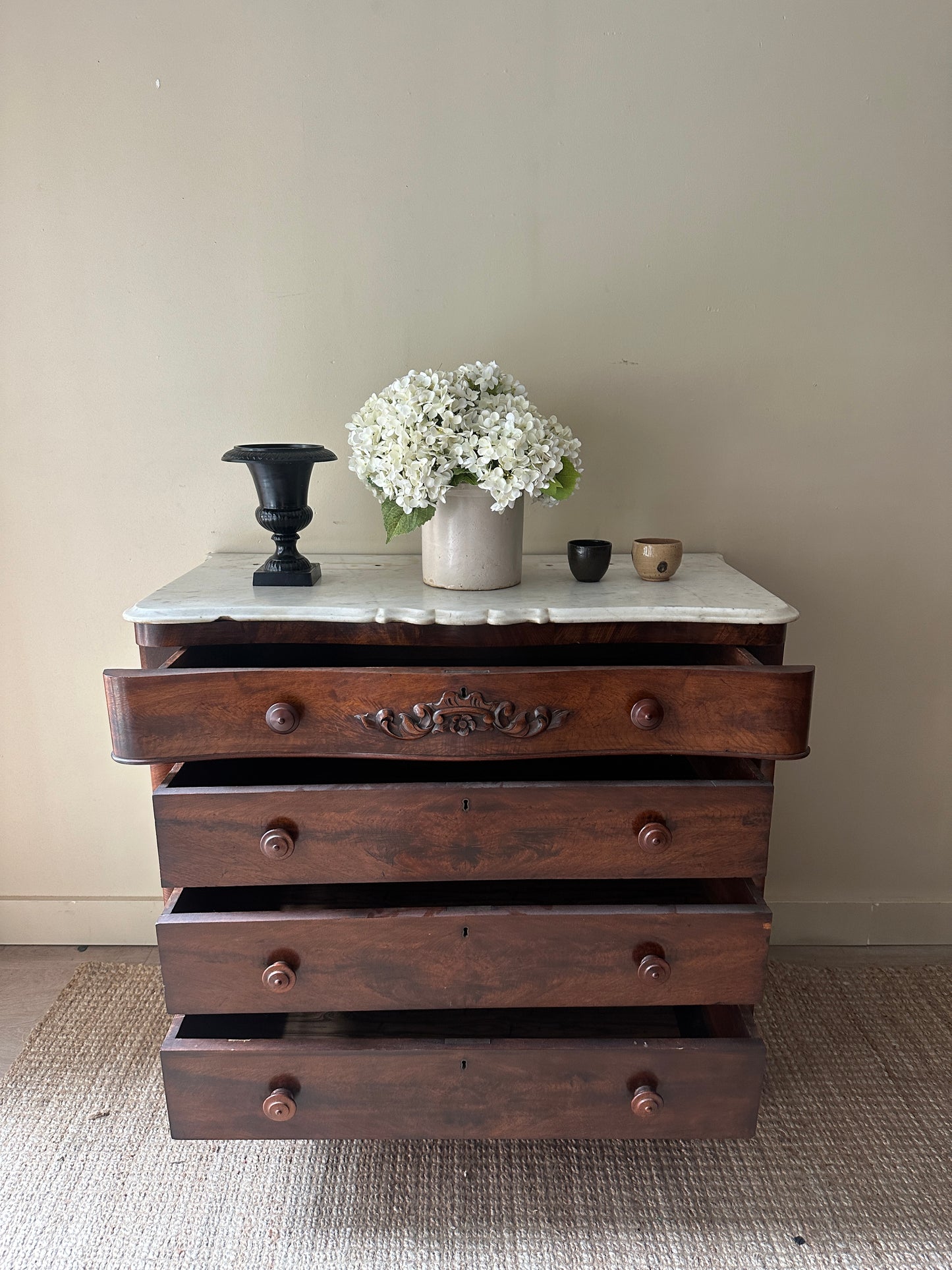Marble top dresser