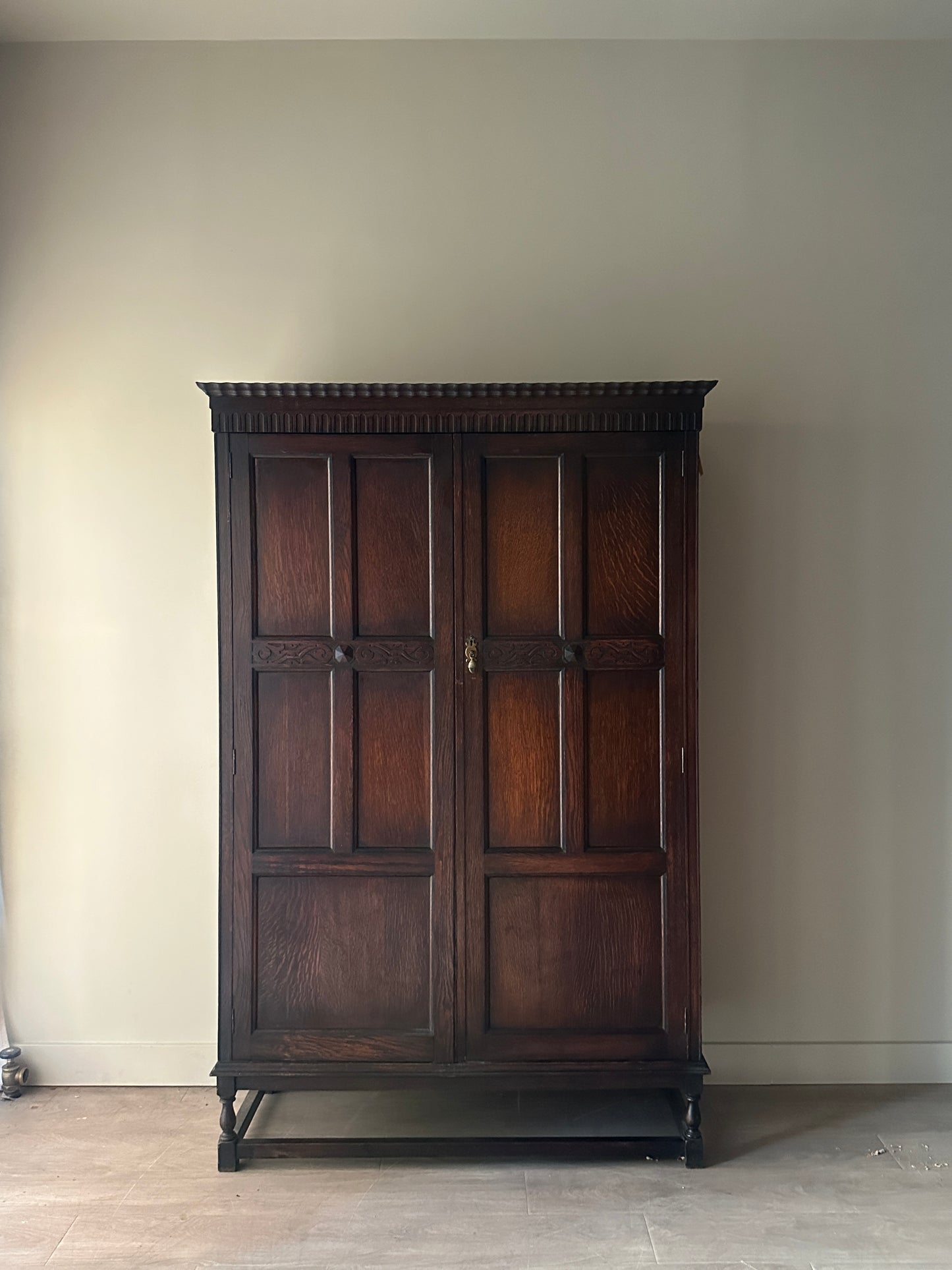 English oak wardrobe