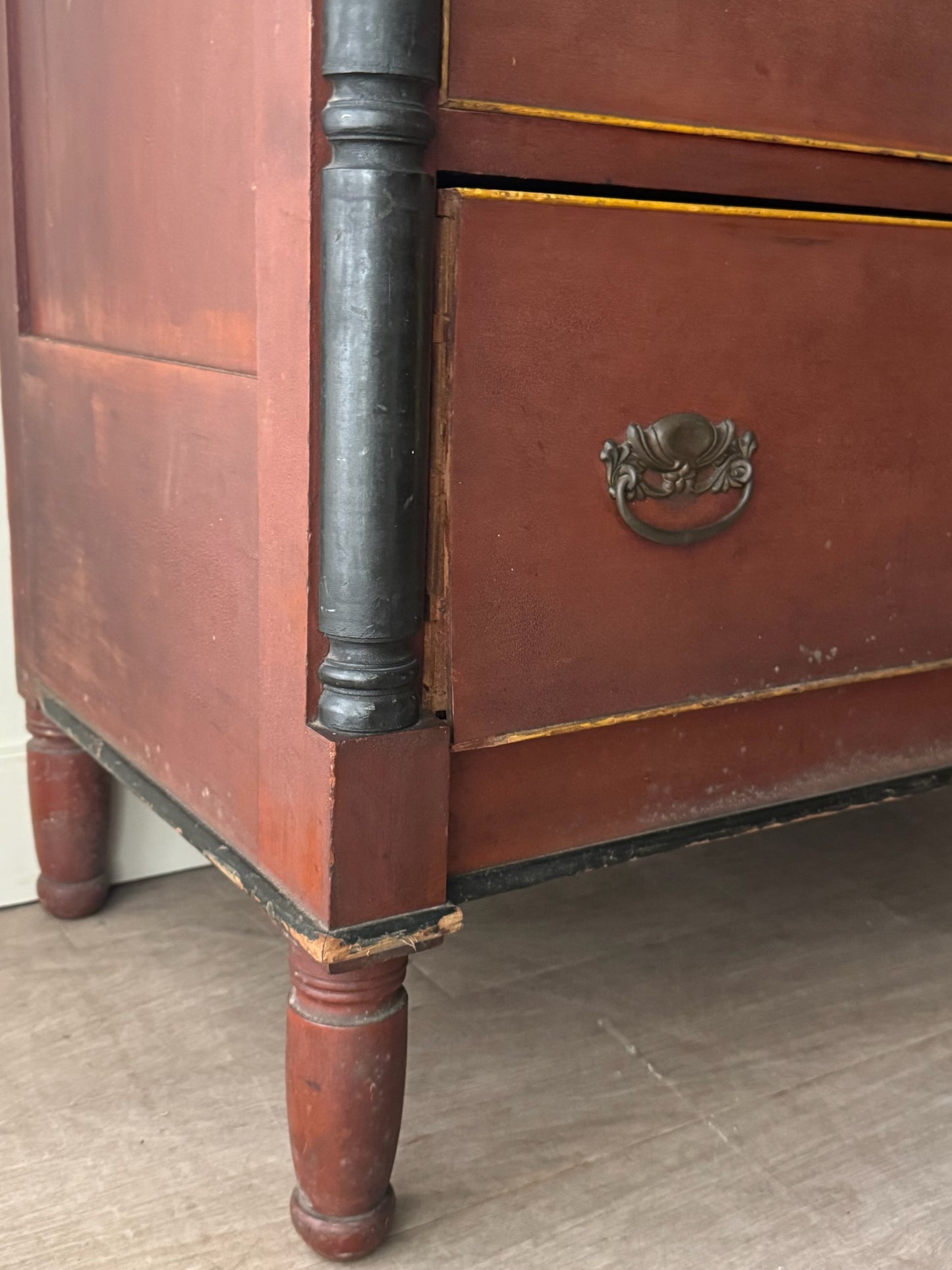 Empire painted mahogany dresser
