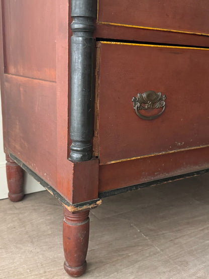 Empire painted mahogany dresser