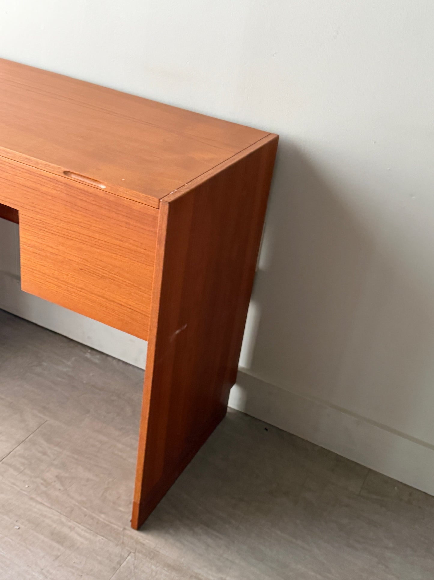 Danish flip top teak vanity