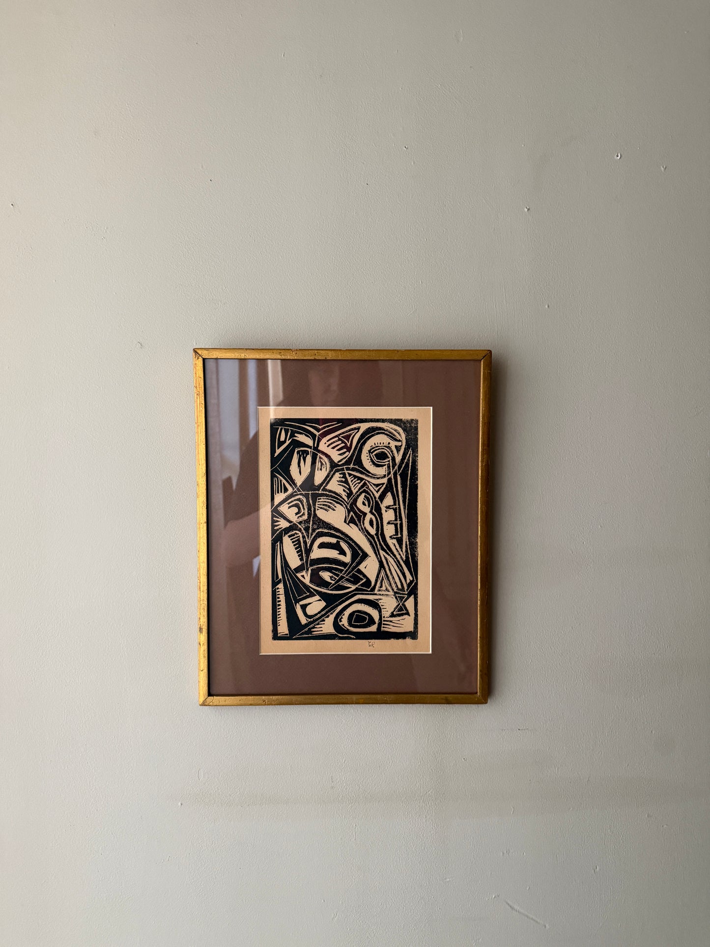 Woodblock print. Signed.