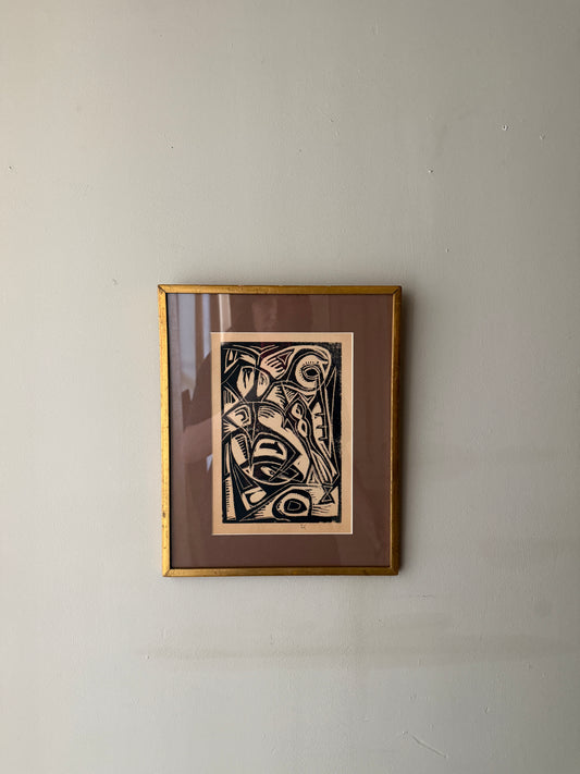 Woodblock print. Signed.