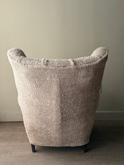 Danish boucle lounge chair