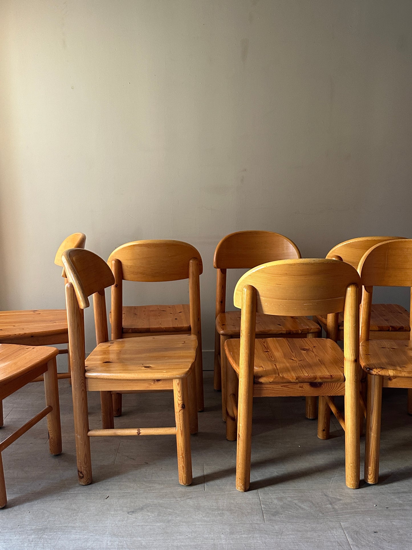 8 Rainer Daumiller Pine chairs. Sold in sets of 2.