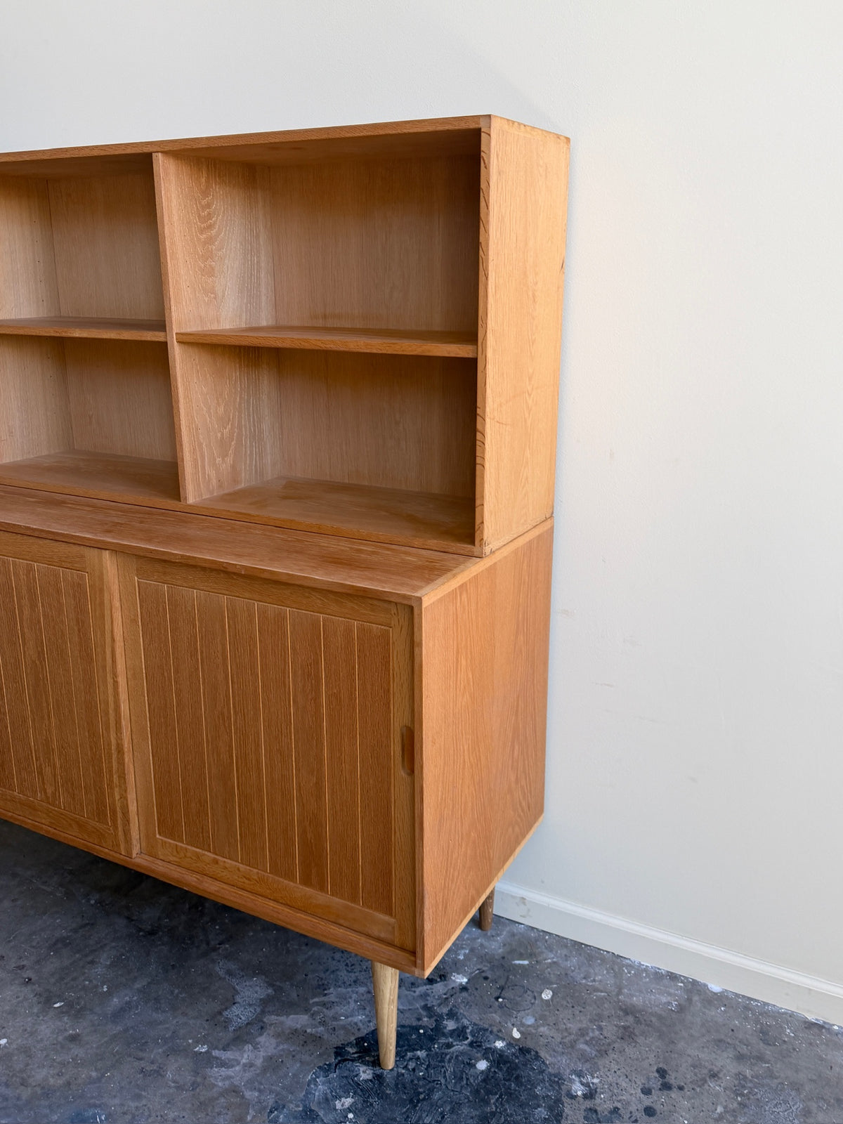 Eric Brouer Danish oak bookcase cabinet