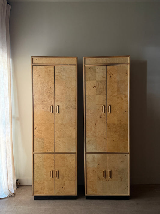 Henredon burlwood linen press. Sold individually.