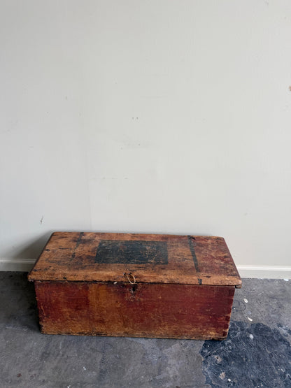 Painted pine chest