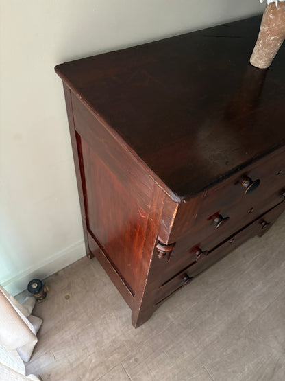 Empire burled walnut dresser