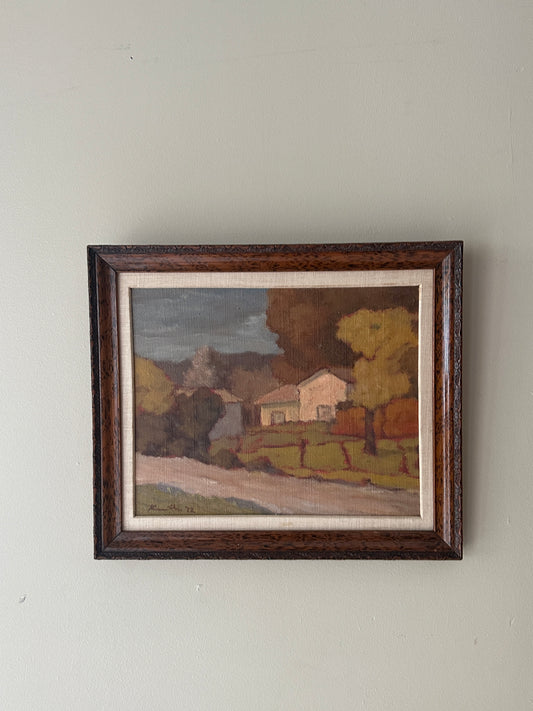 Farmhouse landscape painting