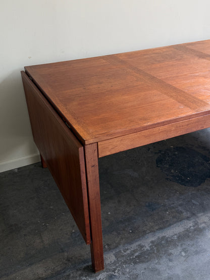 Danish teak dining table with extensions