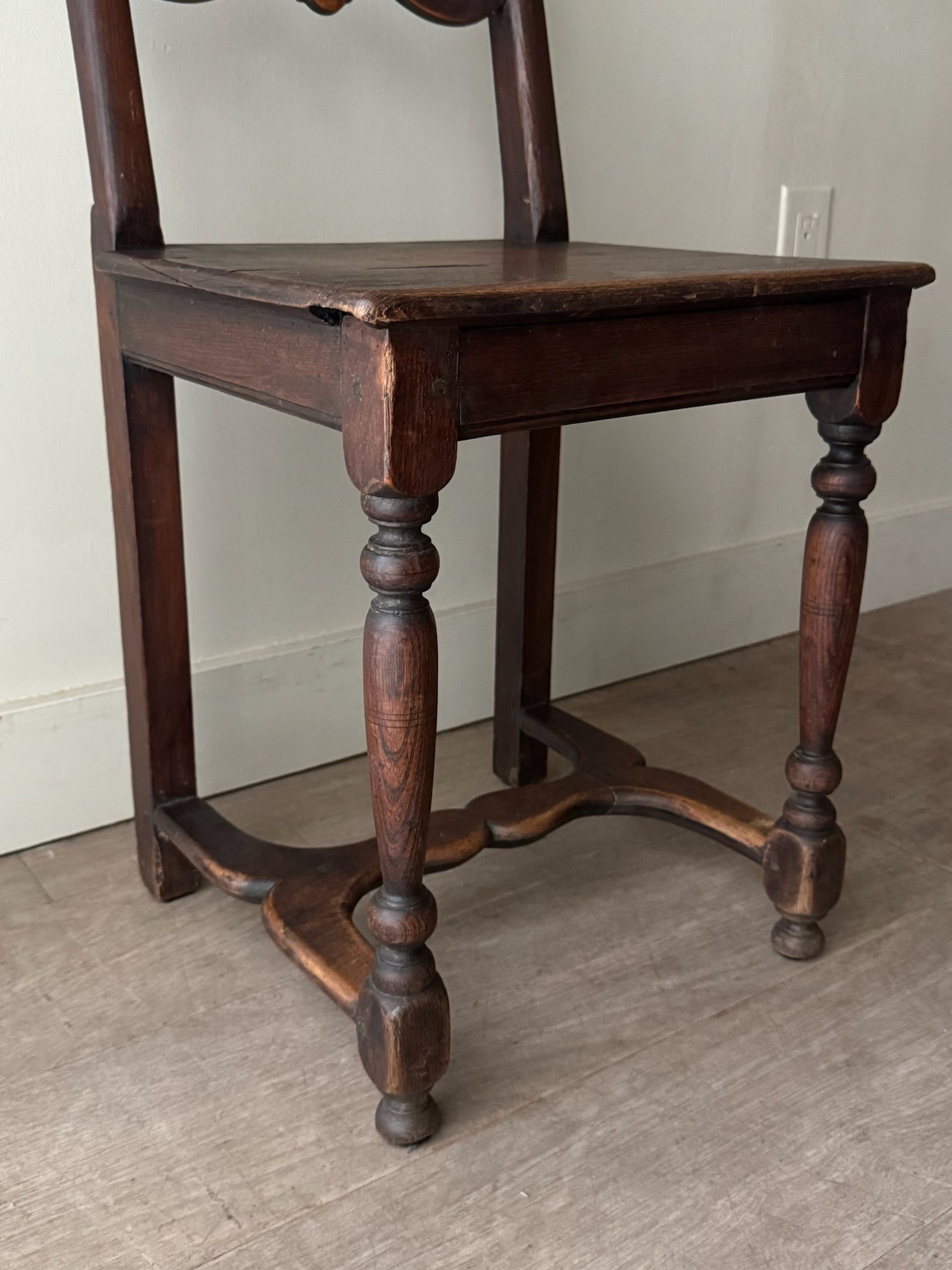 French oak ladder back chair