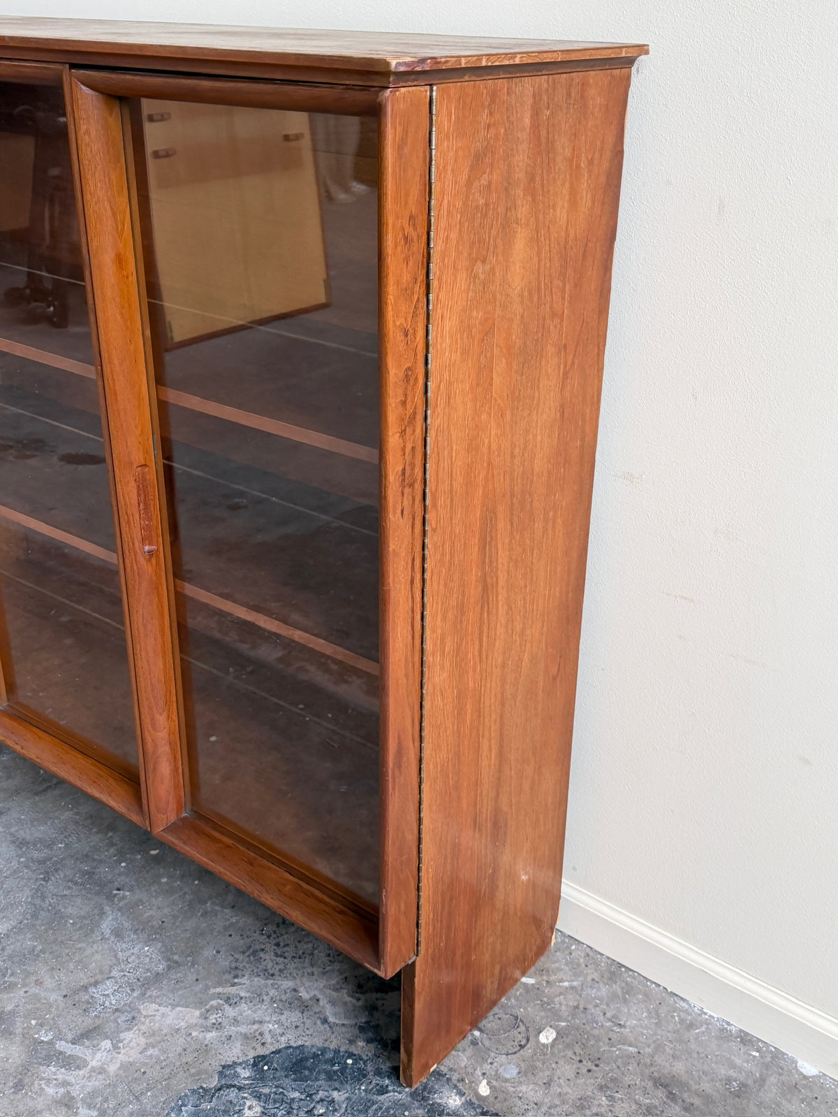 Walnut display cabinet