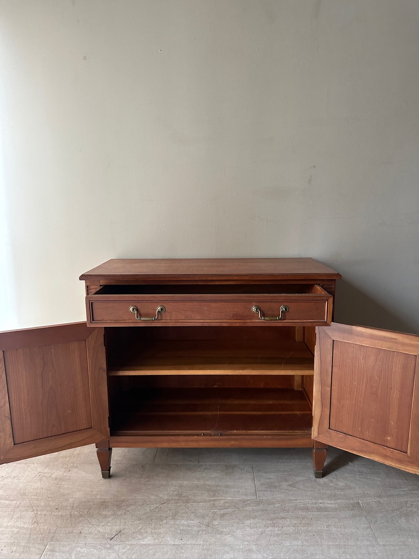 Kindel cherry directoire style cabinet