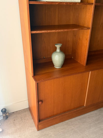 Danish teak two piece hutch