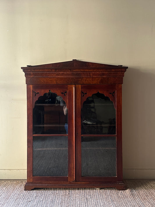 Walnut bookcase.