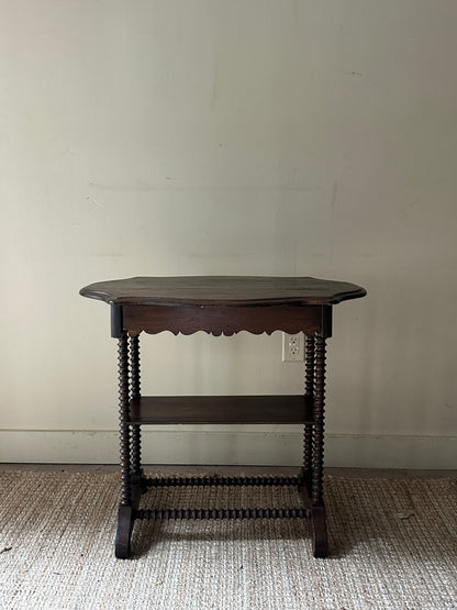 Spool leg side table