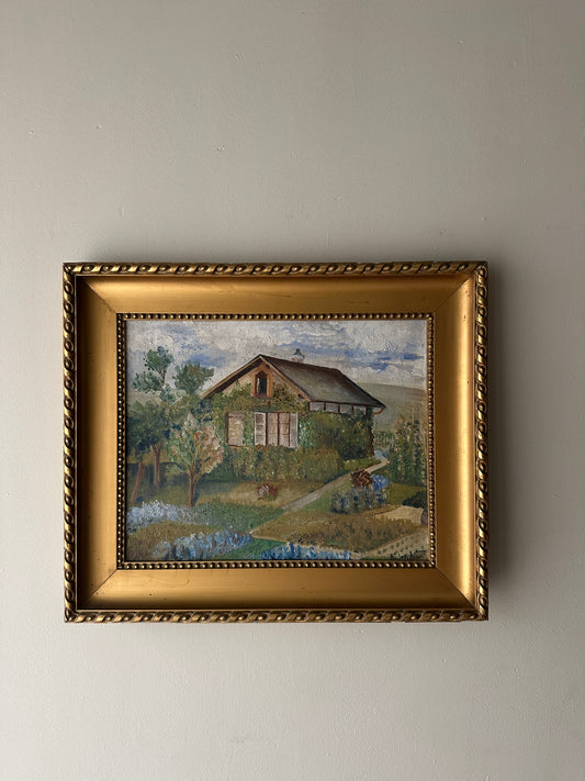 “LA MAISONETTE” OIL ON CANVAS BY H. WEBER, 1920s