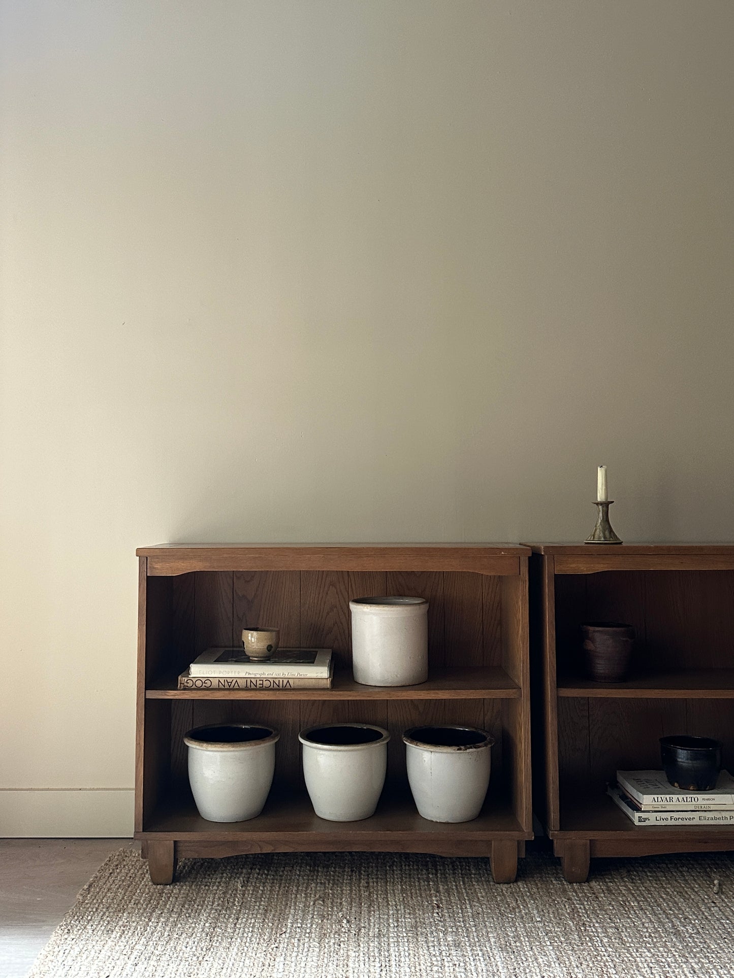 Oak shelves. Sold separately.