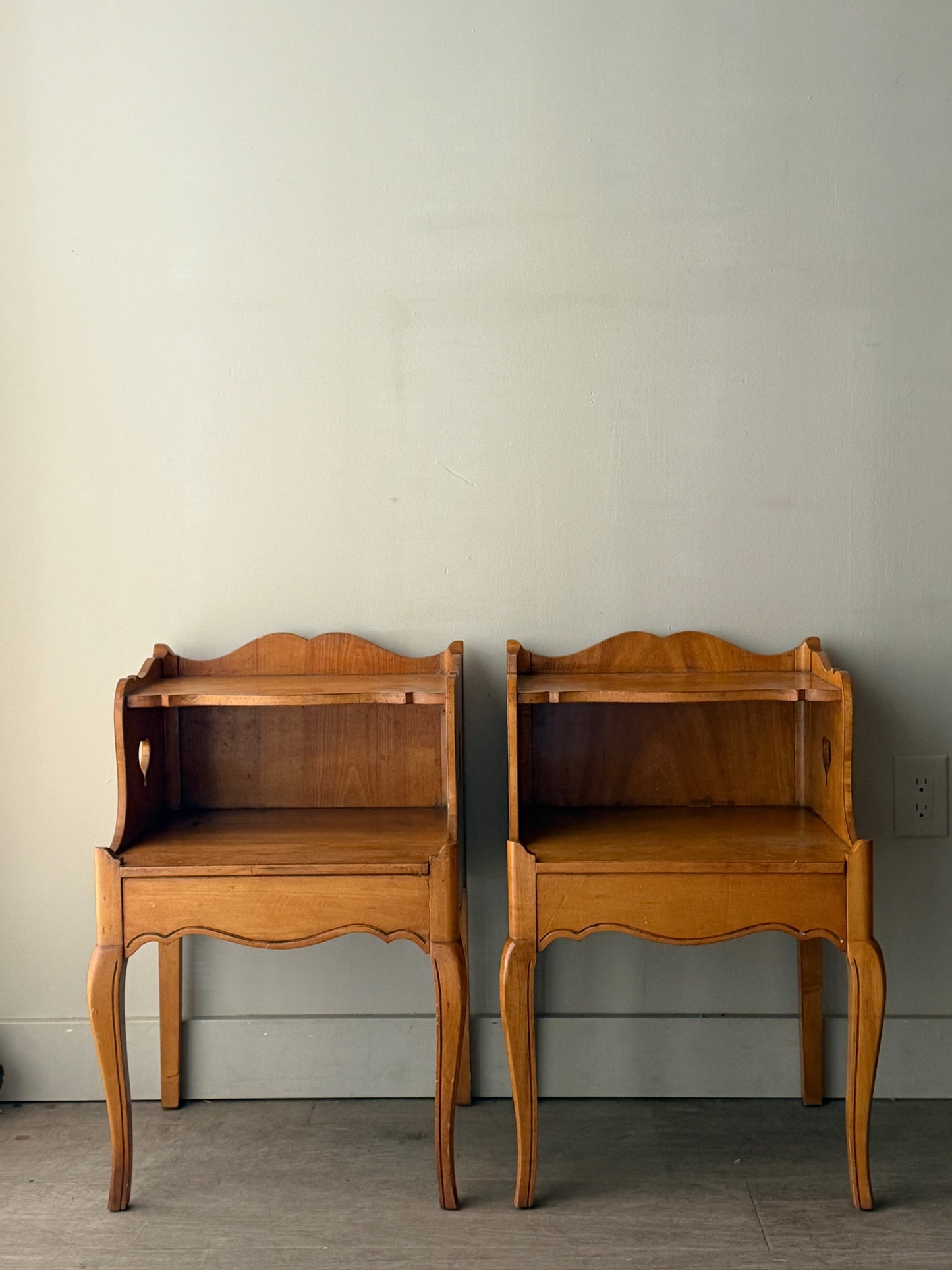 Pine nightstands. Sold individually.