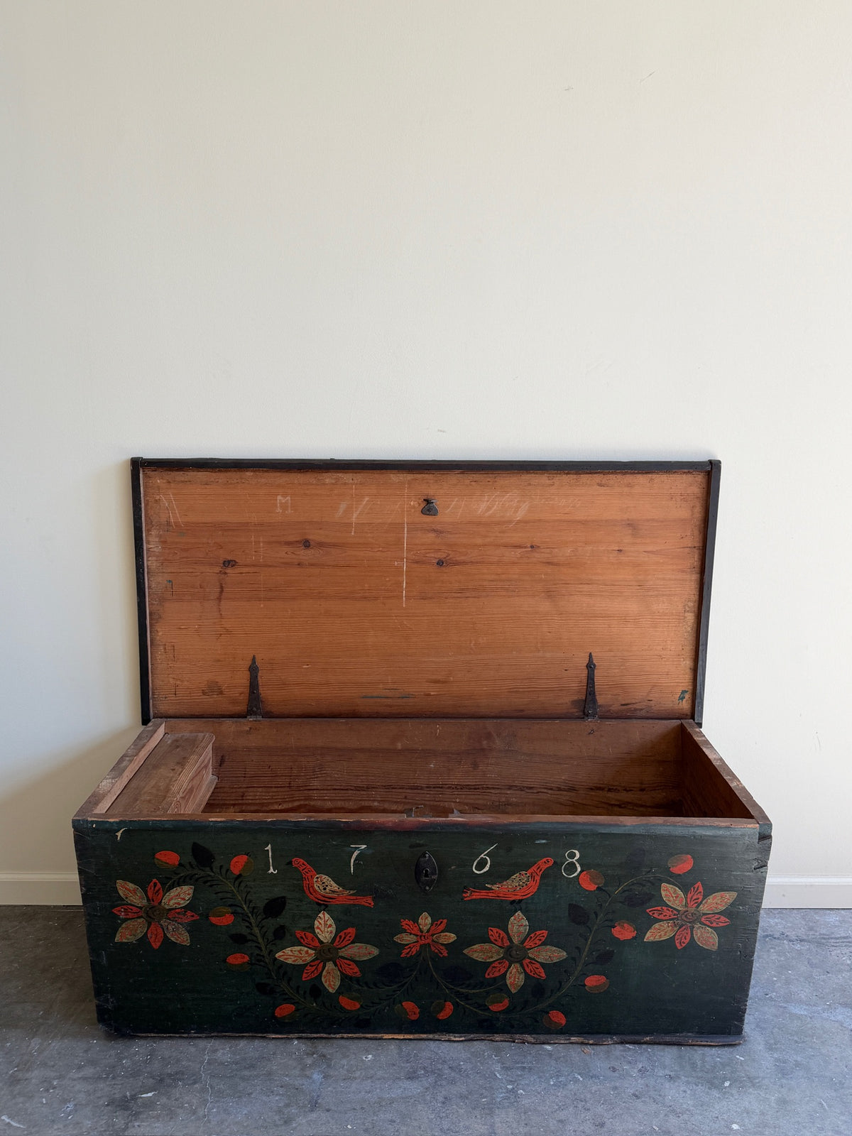 Scandinavian painted pine chest