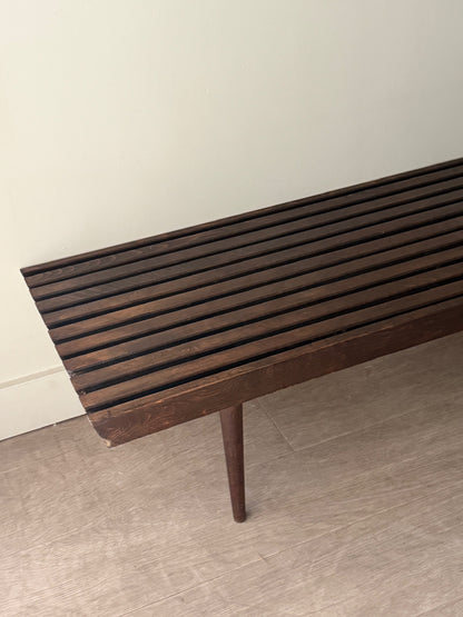 Oak slatted coffee table