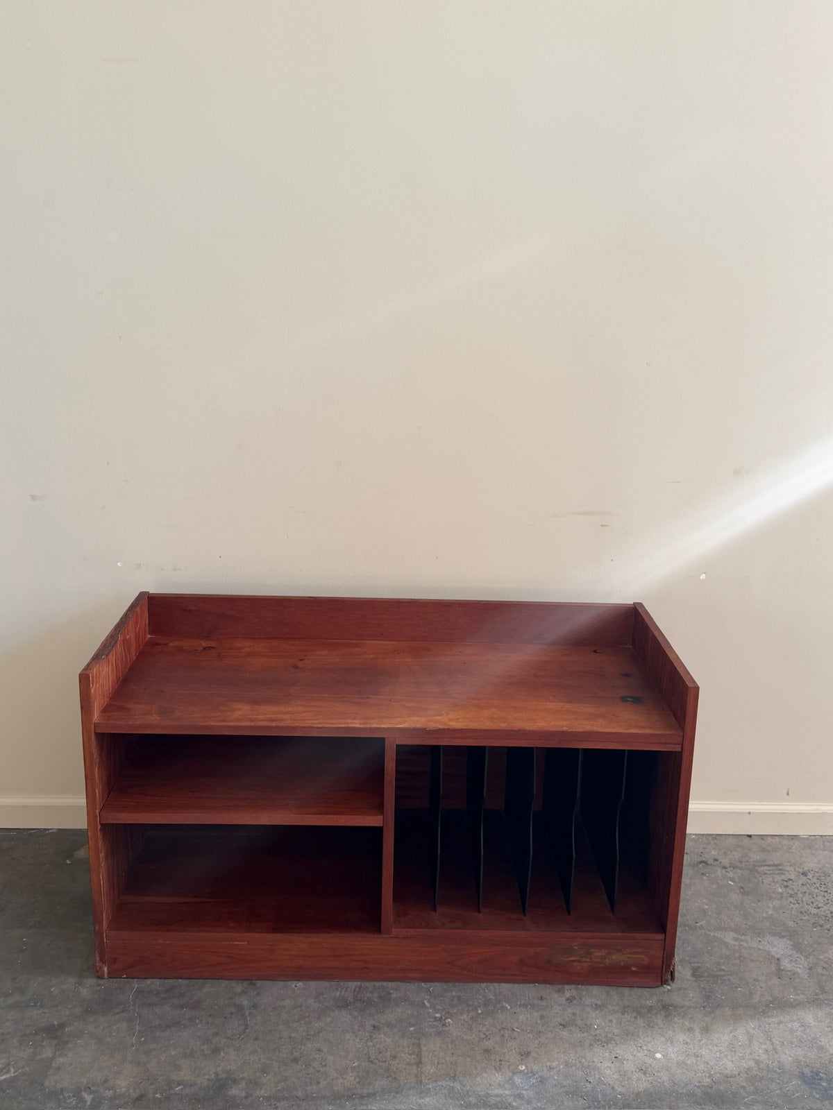 Walnut record storage