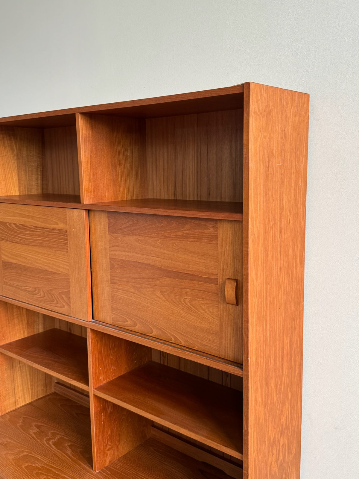 Danish teak two-piece hutch