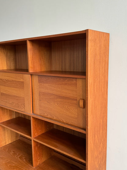 Danish teak two-piece hutch