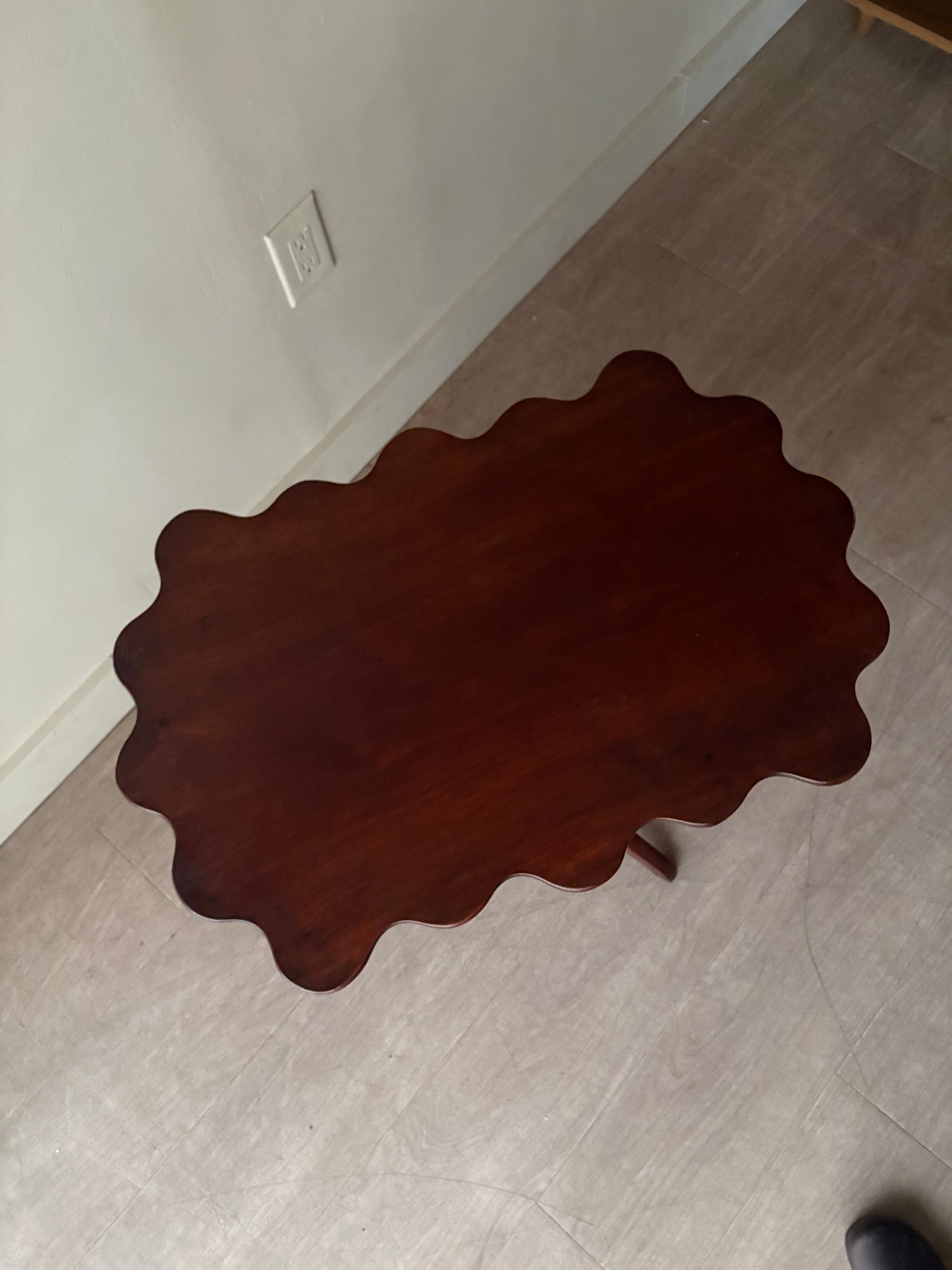 Victorian walnut tilt top side table