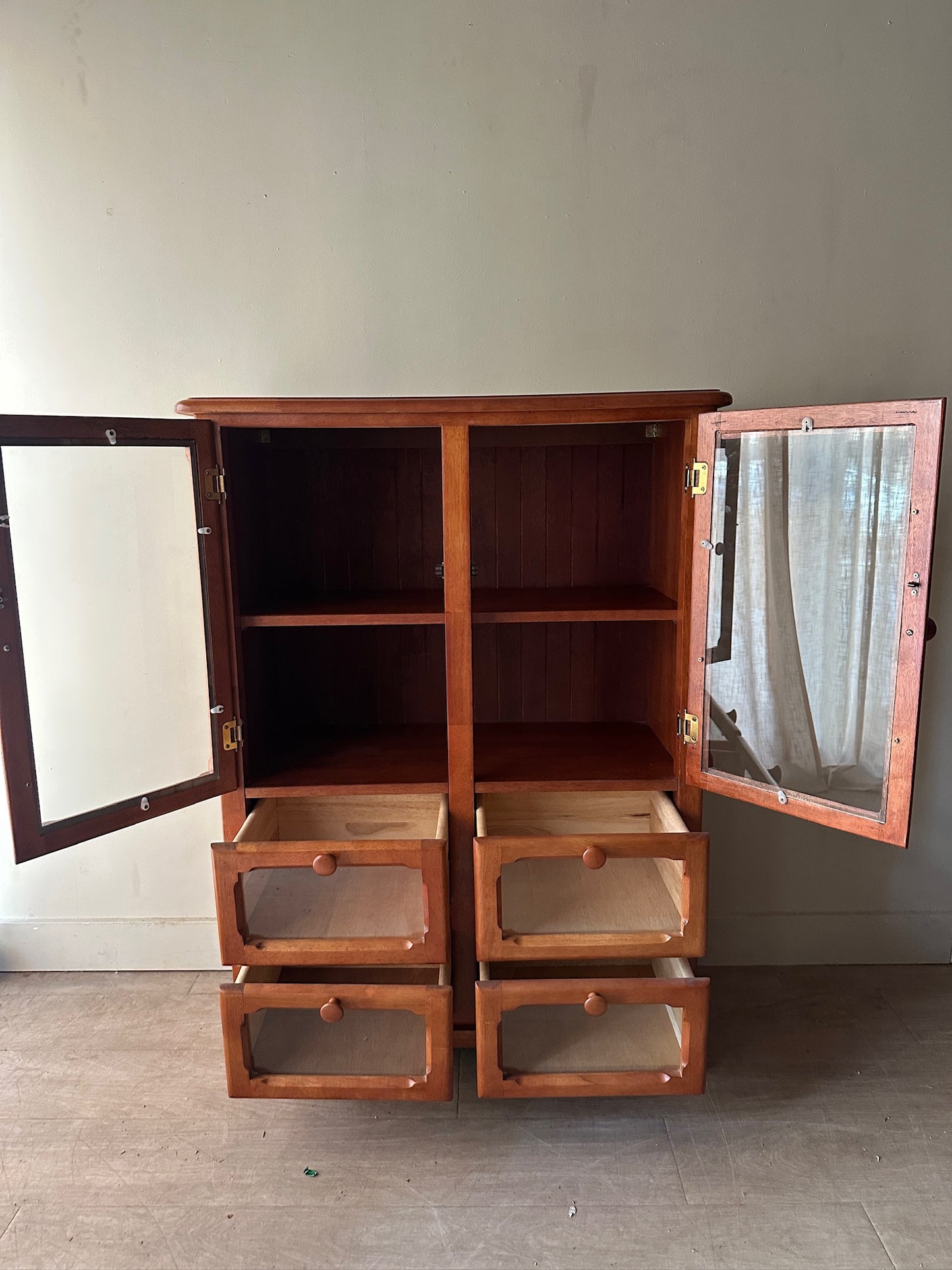 Maple display cabinet