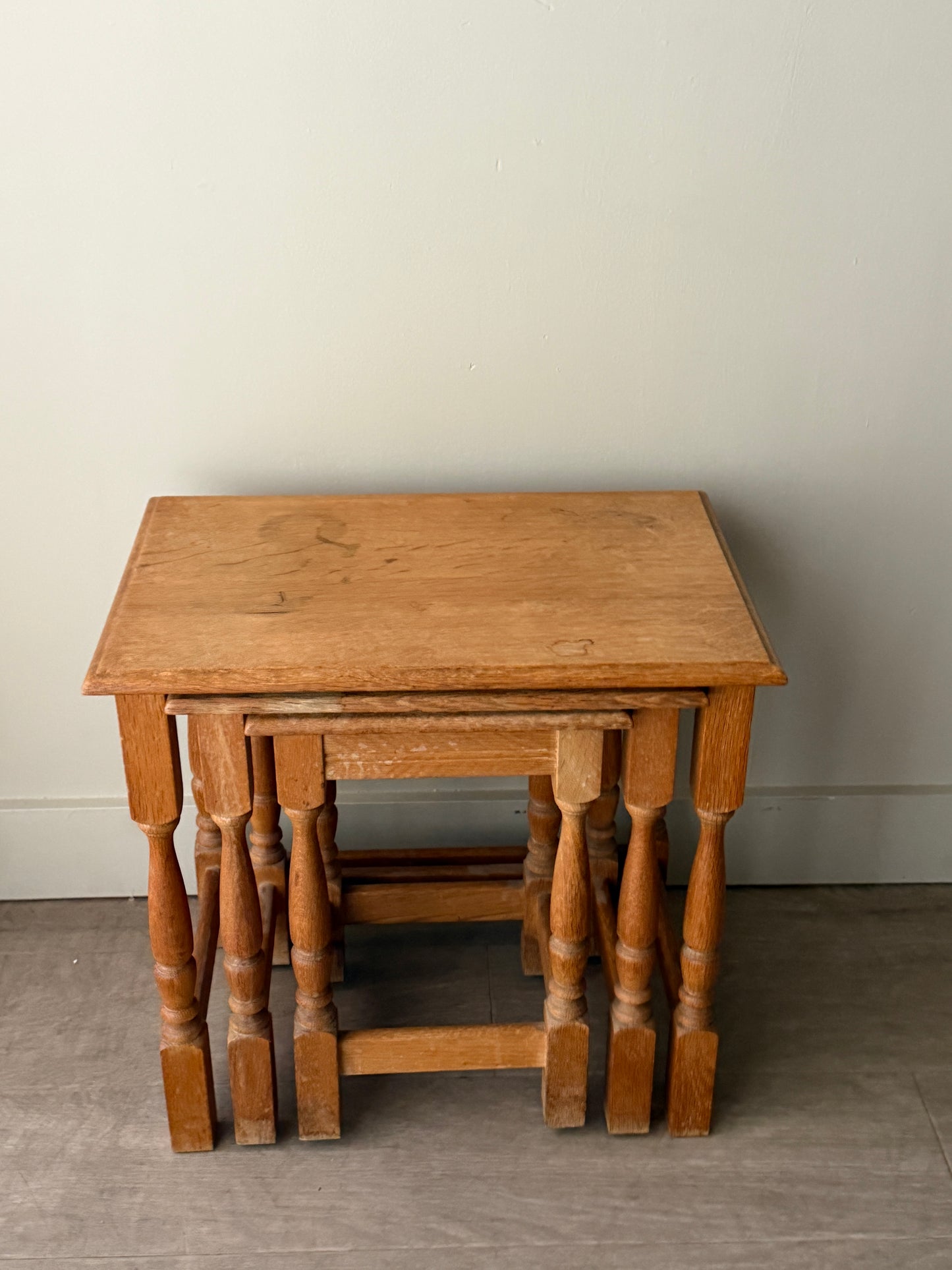 Danish oak nesting tables