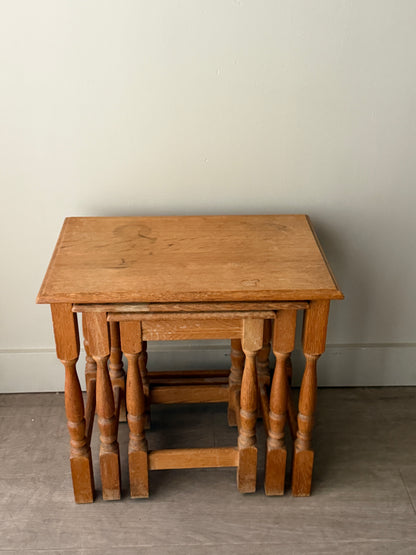 Danish oak nesting tables