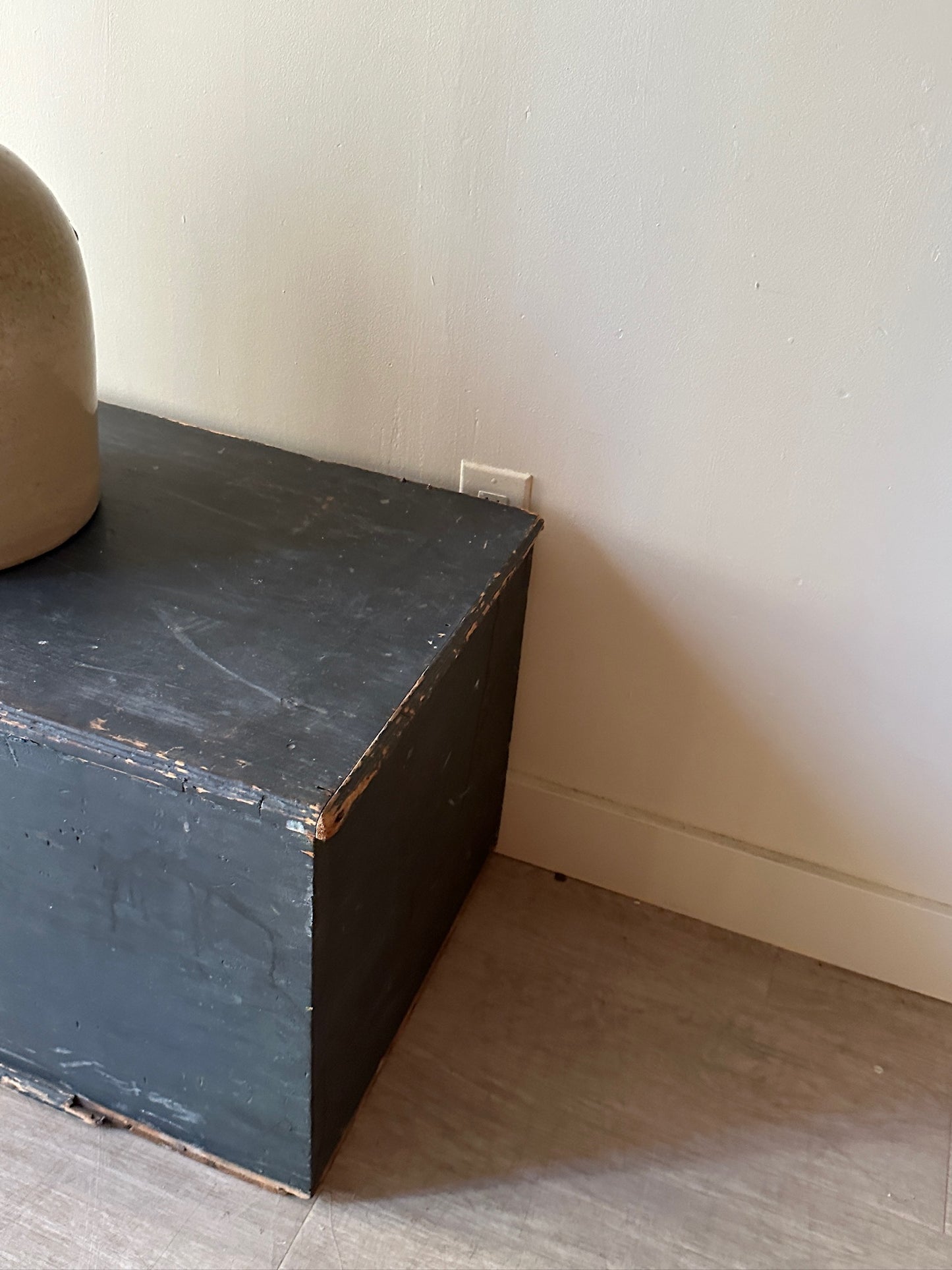 Blue painted chest
